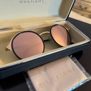 Bvlgari Round Mirrored Sunglasses *never worn*